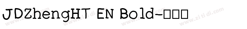 JDZhengHT EN Bold字体转换